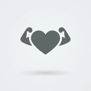 Vector Heart Icon. Single Object. Symbol for Interface Stock Illustration