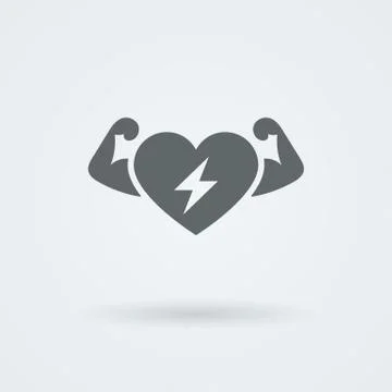 Vector Heart Icon. Single Object. Symbol for Interface Stock Illustration