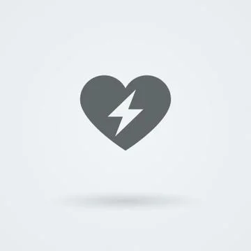Vector Heart Icon. Single Object. Symbol for Interface Stock Illustration