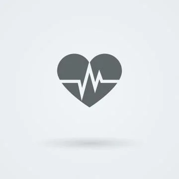 Vector Heart Icon. Single Object. Symbol for Interface Stock Illustration