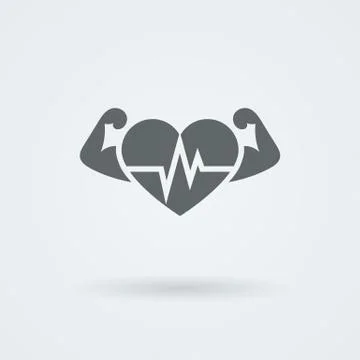 Vector Heart Icon. Single Object. Symbol for Interface Stock Illustration