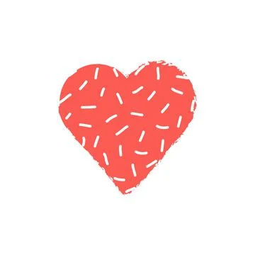 Vector heart isolated on transparent background. Love valentines day clipart Stock Illustration