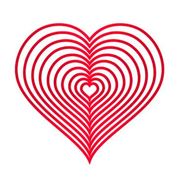 Vector heart of lines Illustrazione stock