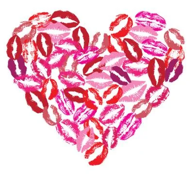Vector Heart Lipstick Illustrazione stock