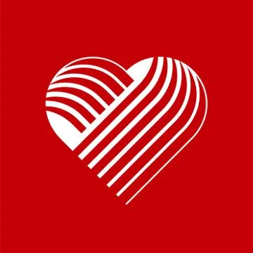 Vector heart logo. Stock Illustration