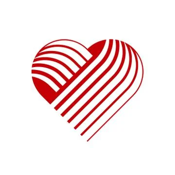 Vector heart logo. Stock Illustration