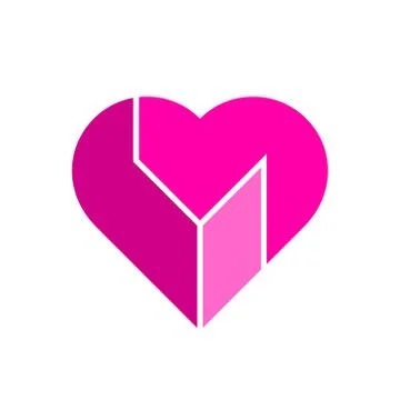 Vector heart logo. Stock Illustration