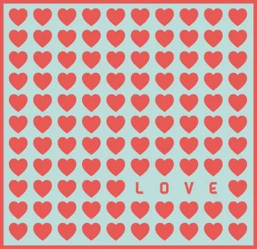 Vector heart pattern background Stock Illustration