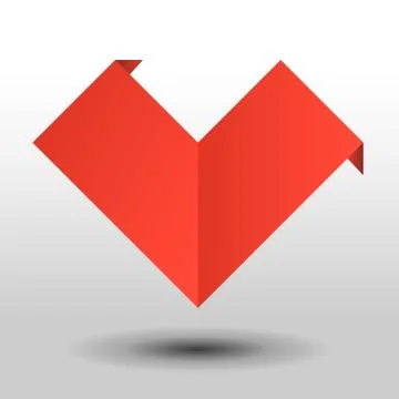 Vector heart. Red heart on a gray background. Ilustração Stock