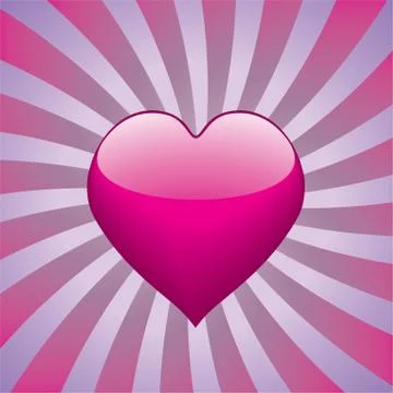 Vector heart on retro background Illustrazione stock