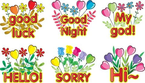 Vector heart shape balloon greeting card set Stock Illustration