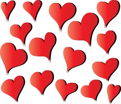 Vector heart shape design sign icon background Stock Illustration