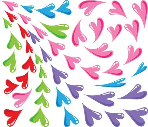 Vector heart shape design sign icon background Stock Illustration