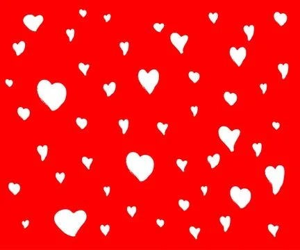 Vector Heart shape frame with brush painting love background - hand drawn ... Stock Photos