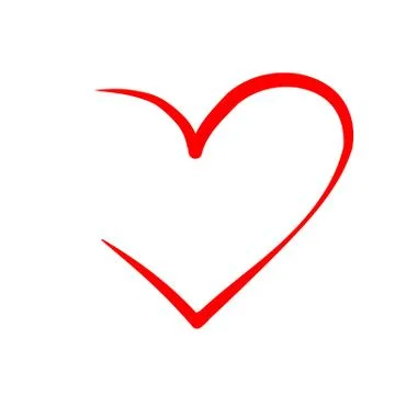 Vector heart shape isolated on a white background. Stock Illustration