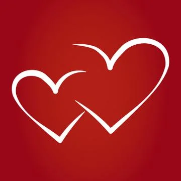 Vector heart shape isolated on a white background. Stock Illustration