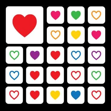 Vector heart shape symbol Stock Illustration