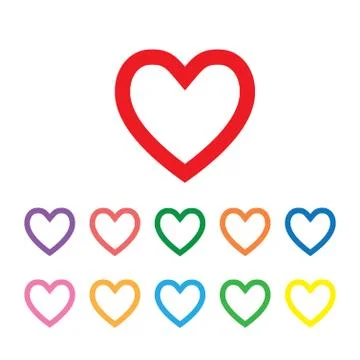 Vector heart shape symbol Stock Illustration