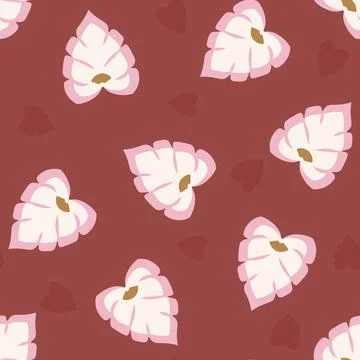 Vector Heart Shaped Beautiful Monstera Leaves seamless pattern background Stock Illustration