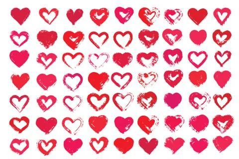 Vector Heart Shapes Stock Illustration