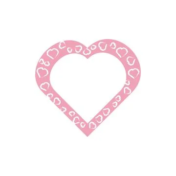 Vector heart shapes. Romantic pattern with hearts Illustrazione stock