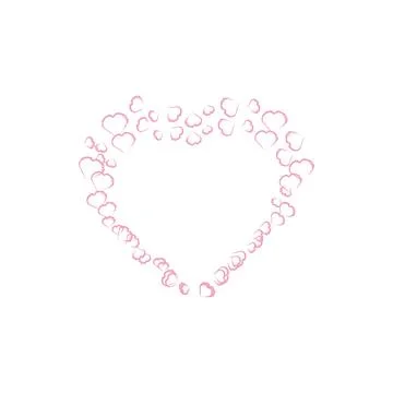 Vector heart shapes. Romantic pattern with hearts Stock Illustration