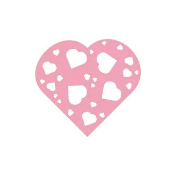 Vector heart shapes. Romantic pattern with hearts Illustrazione stock