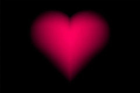 Vector heart symbol isolated on dark background Stock Illustration