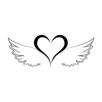 Vector heart tattoo design Stock Illustration