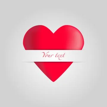 Vector heart with text Stock Illustration