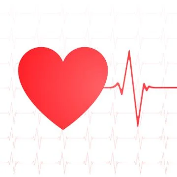 Vector heartbeat background Stock Illustration