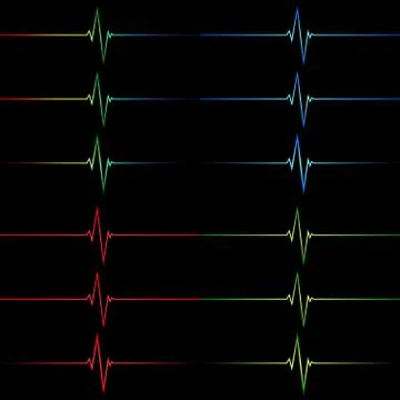 Vector heartbeat set Stock Illustration