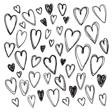 Vector hearts collection Stock Illustration