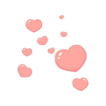 Vector hearts. Design elements for Valentine's day. doodle heart. Stock Illustration