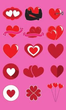 Vector hearts Stock Illustration