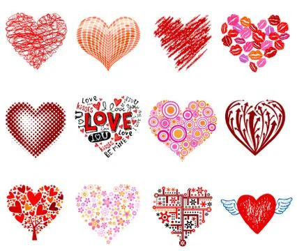 Vector hearts Stock Illustration