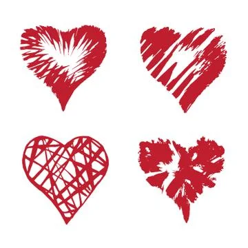 Vector hearts set Stock Illustration