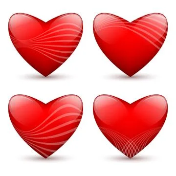 Vector hearts set Stock Illustration