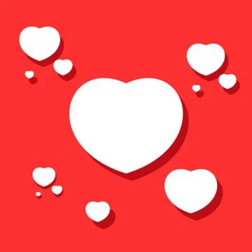 Vector hearts on valentine's day Stock Illustration