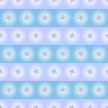 Vector heavy snowfall, snowflakes in blue ribbon and round geometric pattern. Stock Illustration