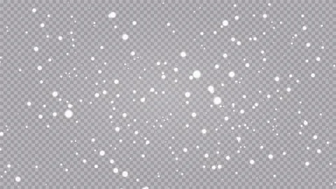 Vector heavy snowfall, snowflakes in different shapes and forms. Many white cold Stock Illustration