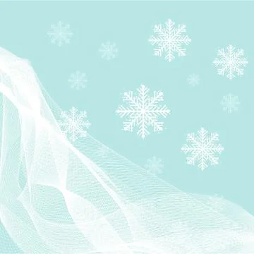 Vector heavy snowfall, snowflakes in various forms and sizes. Stock Illustration