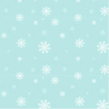 Vector heavy snowfall, snowflakes in various forms and sizes. Stock Illustration