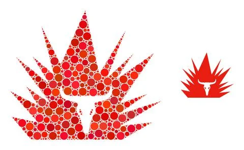 Vector Hell Demon Mosaic of Dots Stock Illustration