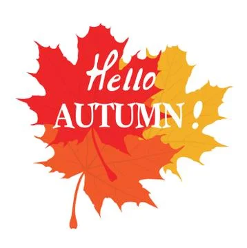 Vector hello autumn Stock Illustration