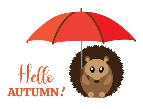 Vector hello autumn Illustrazione stock