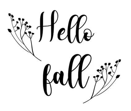 Vector hello fall Stock Illustration
