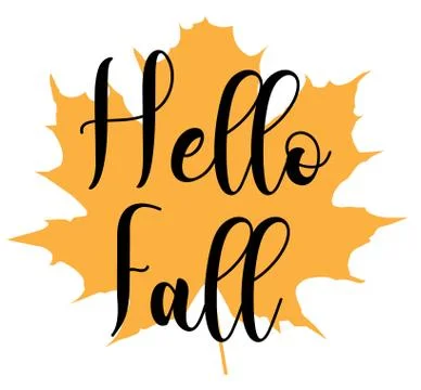 Vector hello fall Stock Illustration