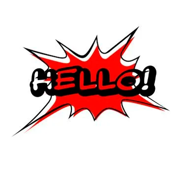 Vector Hello speech bubble. Colorful emotional icon isolated on white Stock Illustration