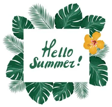 Vector hello summer Stock Illustration